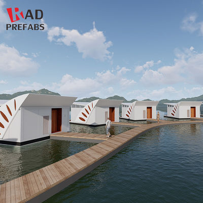 RAD modular luxury airbnb สไตล์โรงแรมเกาะสำเร็จรูปบ้านชาเล่ต์ลอยน้ำ