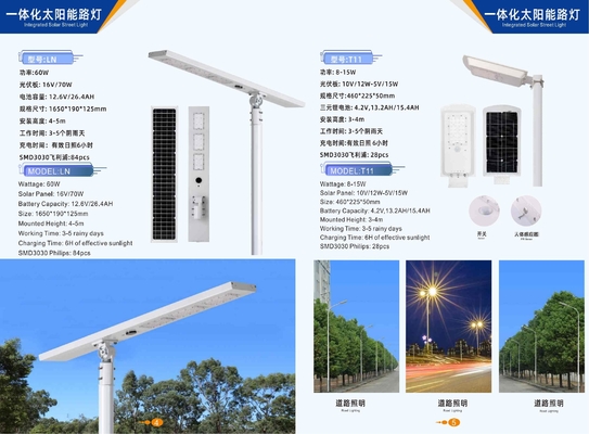 ไฟฟ้าภายนอกด้วยแสงอาทิตย์ สายไฟบนถนน LED โคมไฟแสงอาทิตย์ โคมไฟแสงอาทิตย์และลม โคมไฟภายนอกที่สมบูรณ์
